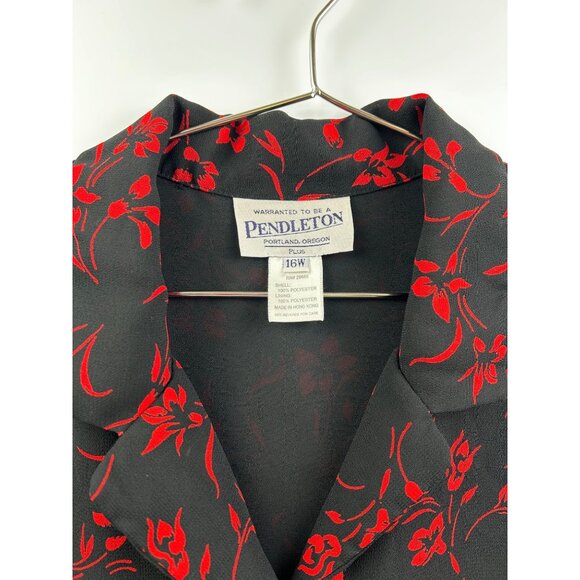 Pendleton Vintage 2-Piece Matching Set – Black with Red Floral Print – Size 16W - Picture 5 of 9